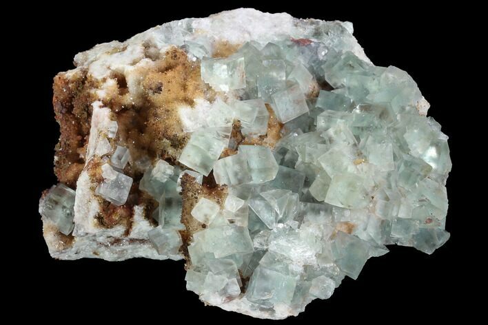 Blue-Green, Cubic Fluorite Crystal Cluster - Morocco #99004